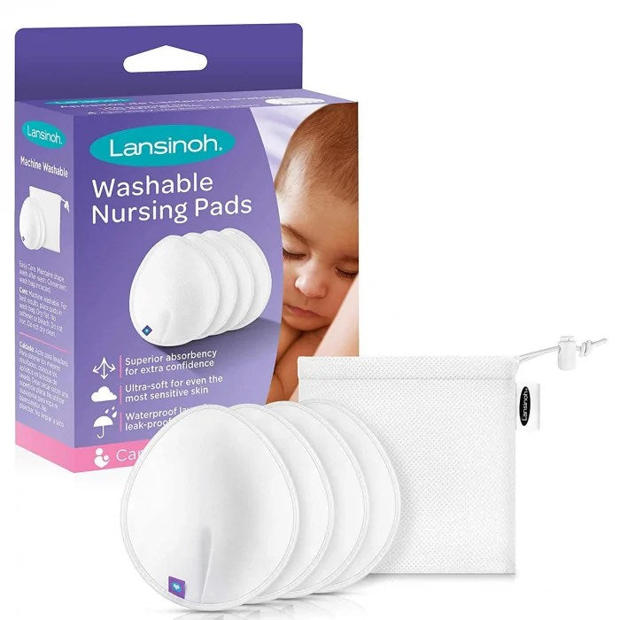 Coussinets d’allaitement lavables Lansinoh x4 blancs