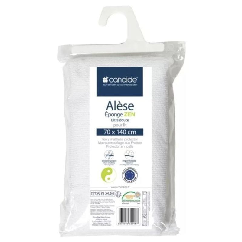 Candide Alèse bébé éponge Zen 70x140cm blanc