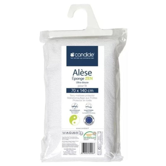Candide Alèse bébé éponge Zen 70x140cm blanc