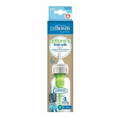 Dr. Brown’s Biberon en verre Cole étroit – 250ml