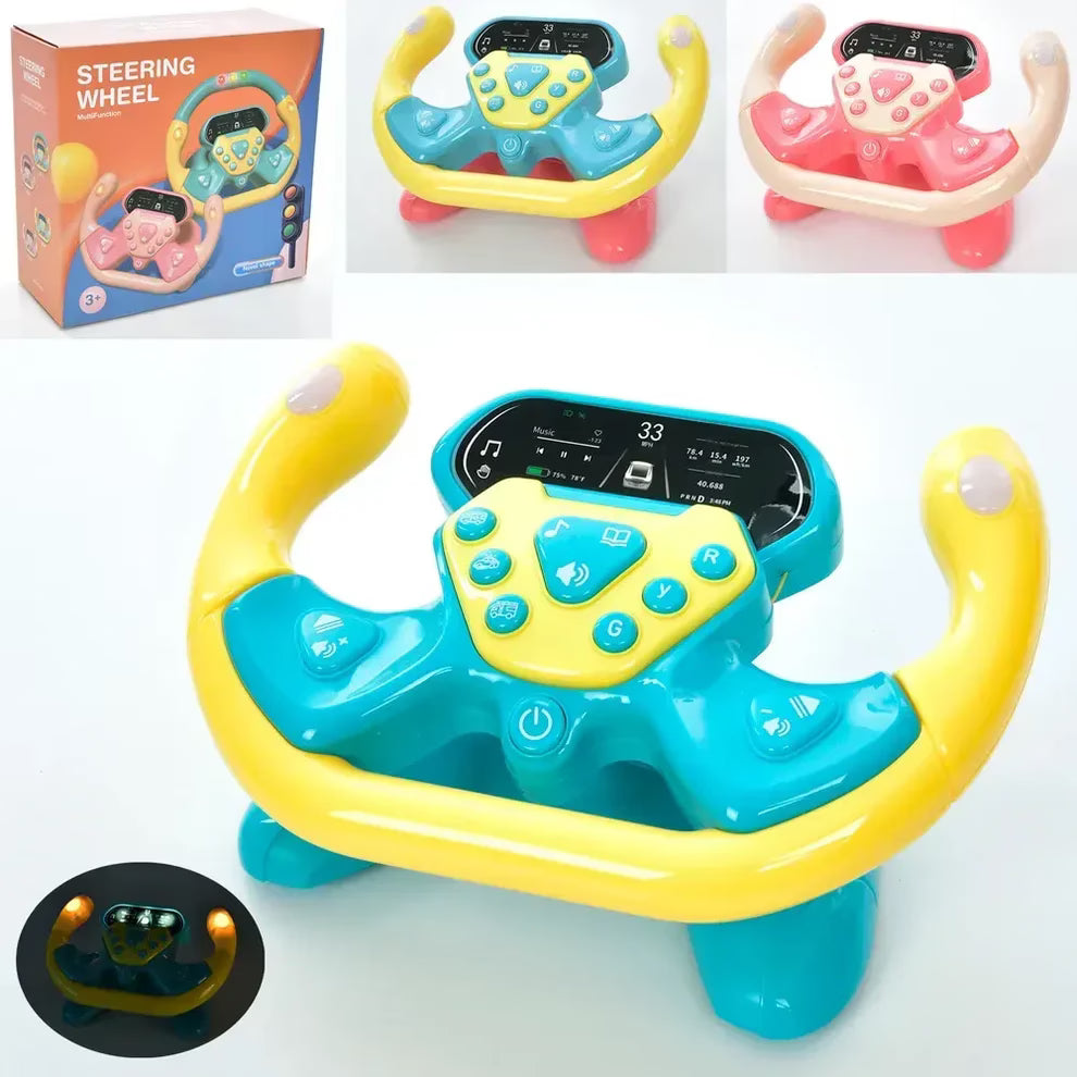 Volant de Voiture Éducatif Musical 360° pour Bébé et Enfant – Vert