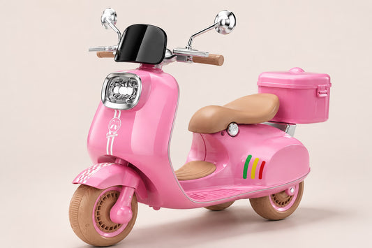Moto Vespa Électrique 12V rose