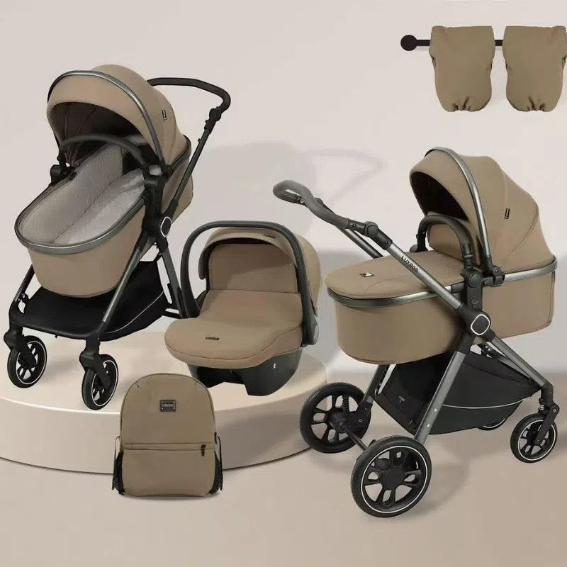Poussette Duo Kidilo A8+C – Beige