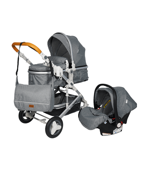 POUSSETTE URBAN TENDANCE RÉVERSIBLE AVEC MAXI COSI ET SAC À LANGER GRIS – MON BÉBÉ