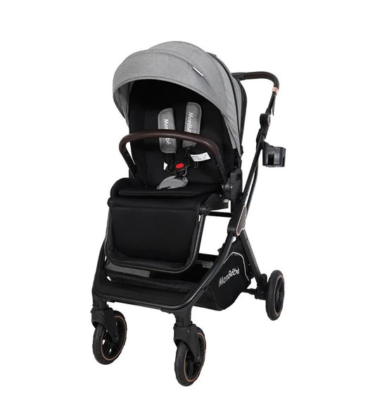 POUSSETTE RÉVERSIBLE GRIS – MON BÉBÉ