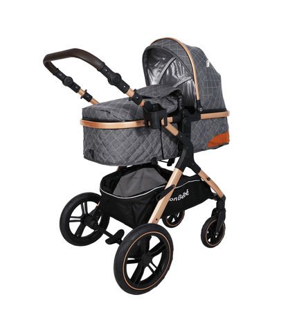 POUSSETTE TENDANCE RÉVERSIBLE GRIS – MON BÉBÉ