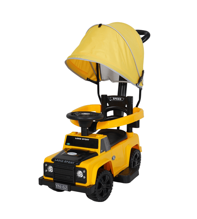 BABY CAR AVEC OMBRELLE JAUNE – MON BÉBÉ