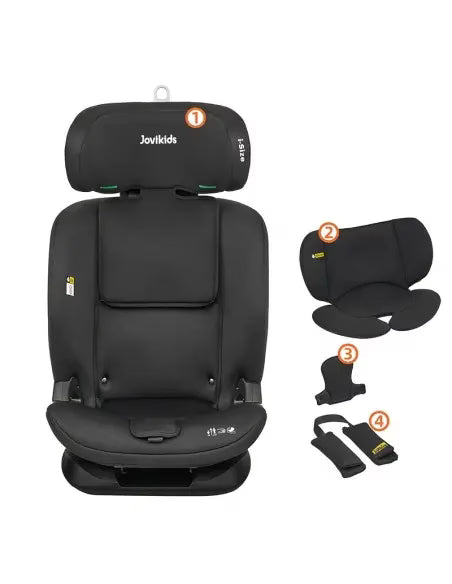 Jovikids Siège auto CICI TT i-Size 76-150 cm – Noir