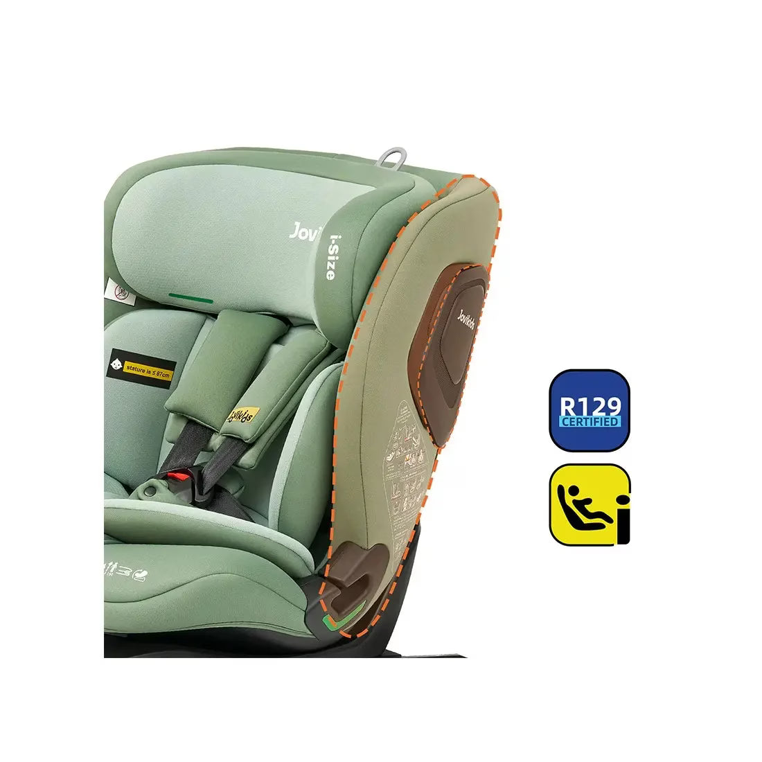 Jovikids Siège auto CICI TT i-Size 76-150 cm – Vert
