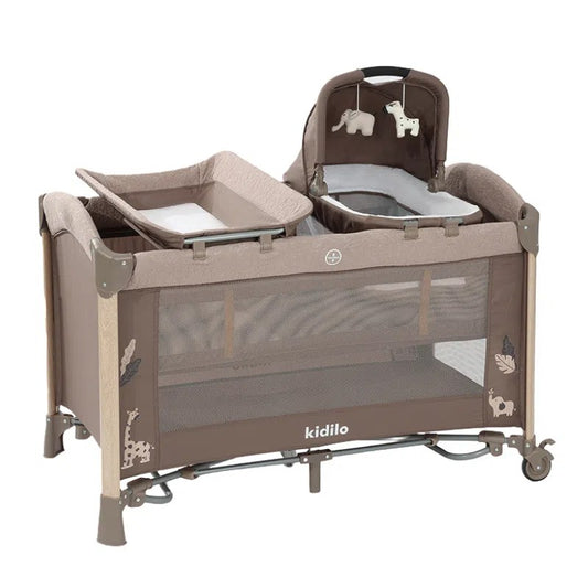 Lit Cododo Multifonction avec Couffin Deluxe Marron – Kidilo