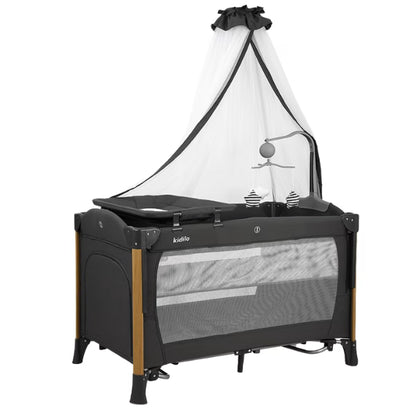 Kidilo Berceau Luxe 3 en 1 Pliable-Cododo T-705L – Gris