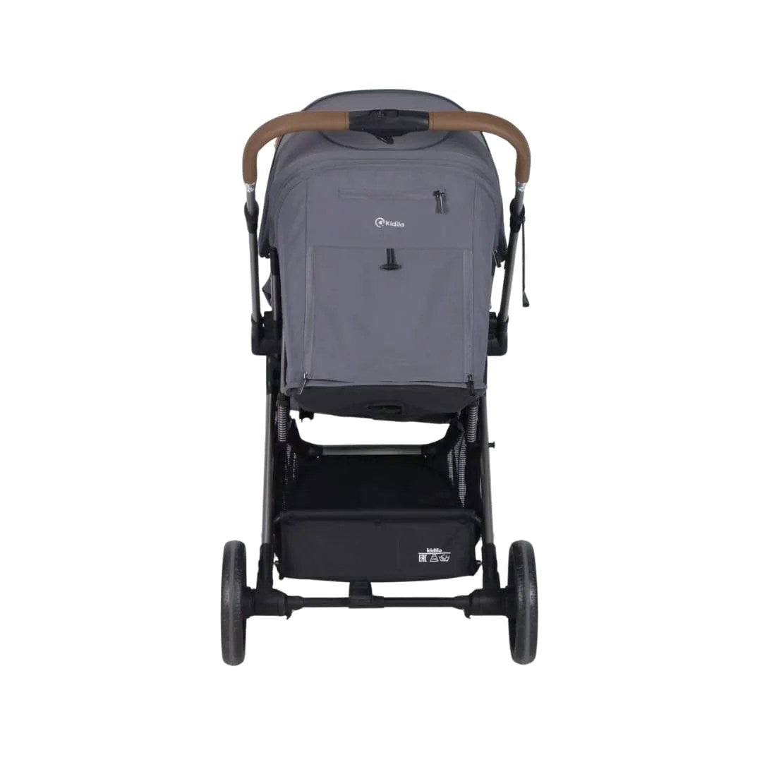 Kidilo – Poussette réversible noir +cash