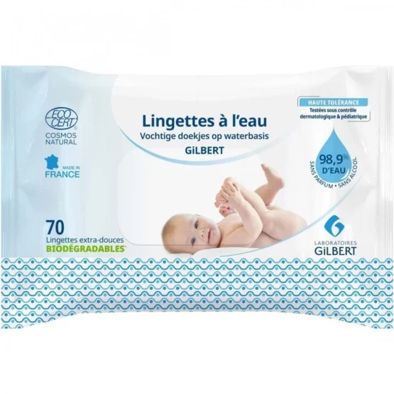 Lingettes à l’eau 70 unités – Gilbert