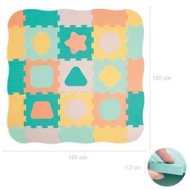 Tapis dalles géométrique pastel – LUDI