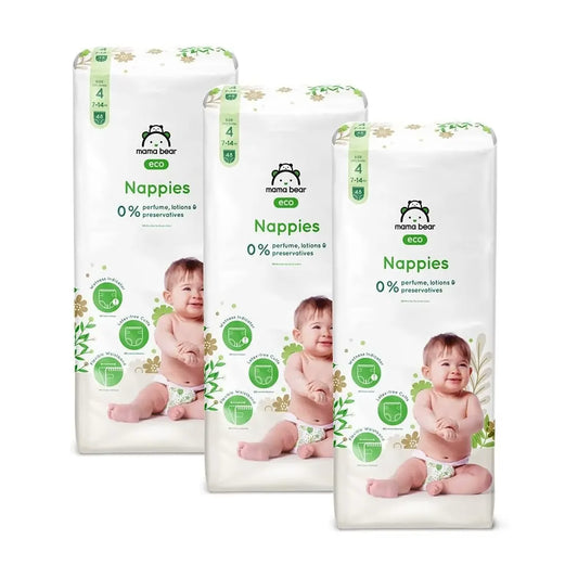Mama Bear Couches bébé Écologiques Ultra Absorbantes Taille 4 (7-14 kg) 48 couches