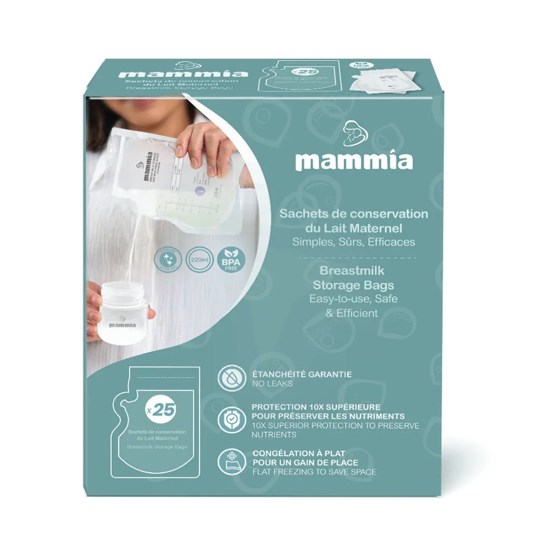 Mammia Sachets de conservation de lait maternel x25