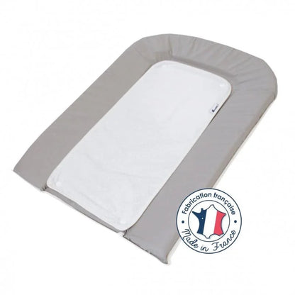Candide Matelas à langer PVC gris avec lot d’éponges