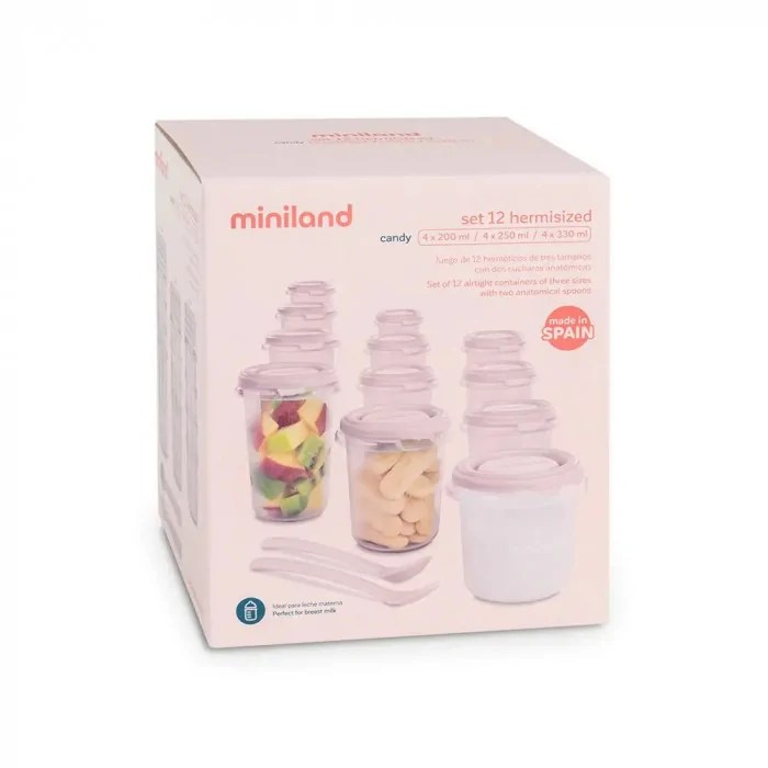 Miniland Set 12 pots de conservation Candy
