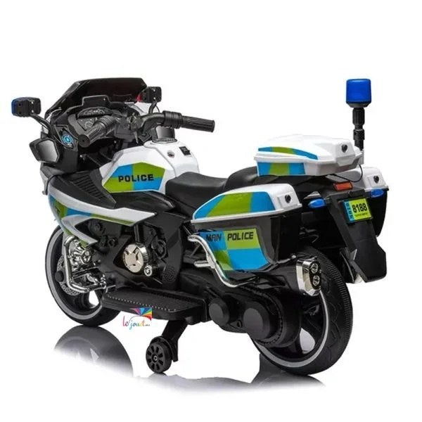 Grande Moto électrique de police 12v pour enfants