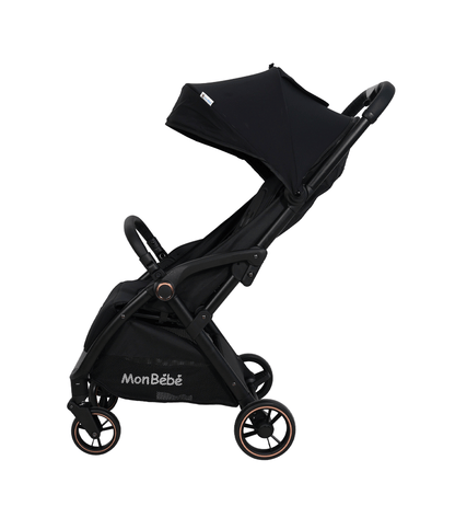 POUSSETTE AUTO-PLIANTE NOIR – MON BÉBÉ