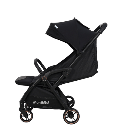 POUSSETTE AUTO-PLIANTE NOIR – MON BÉBÉ