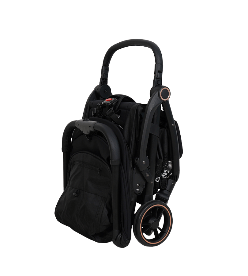POUSSETTE AUTO-PLIANTE NOIR – MON BÉBÉ