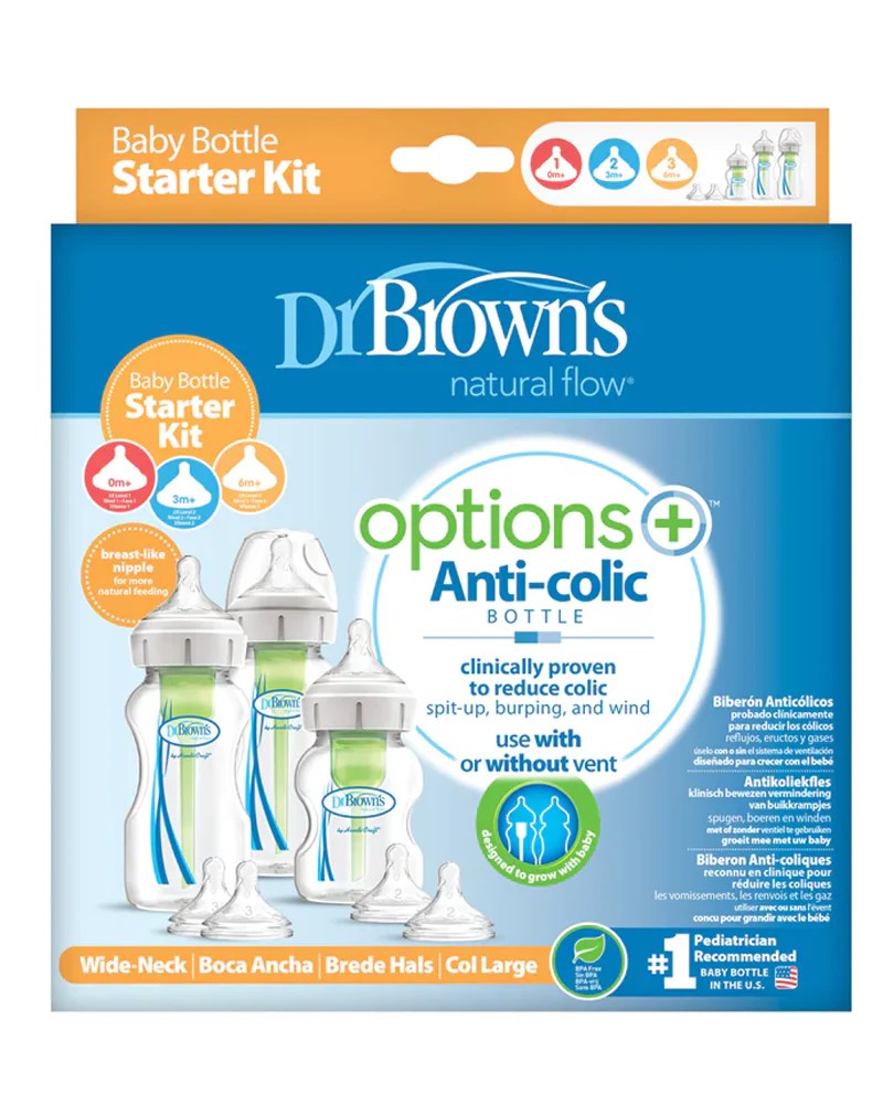 Dr. Brown’s Kit de démarrage biberon à col large