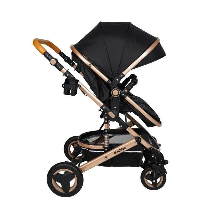 POUSSETTE TENDANCE RÉVERSIBLE NOIR – MON BÉBÉ