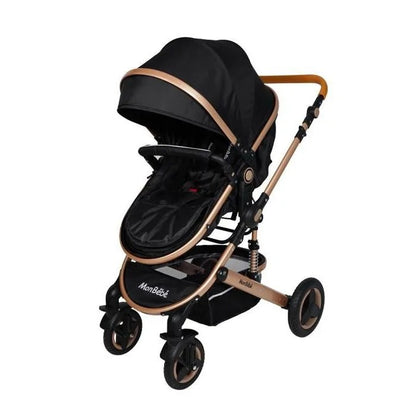 POUSSETTE TENDANCE RÉVERSIBLE NOIR – MON BÉBÉ