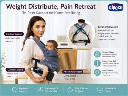Porte-bébé Chicco 0m+ – Ergonomique et Pratique – Gris
