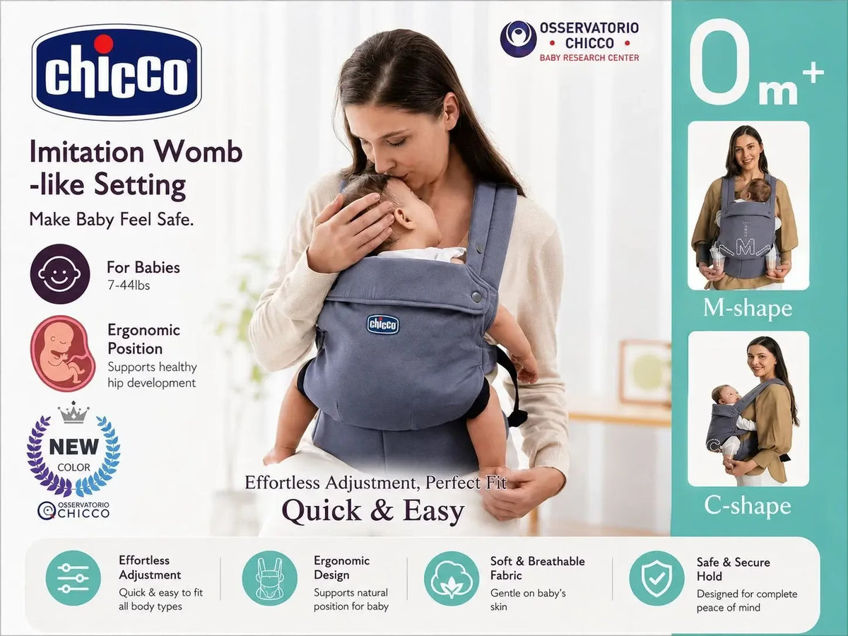 Porte-bébé Chicco 0m+ – Ergonomique et Pratique – Gris