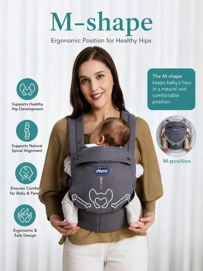 Porte-bébé Chicco 0m+ – Ergonomique et Pratique – Gris