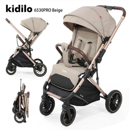 Poussette réversible beige Gold Kidilo