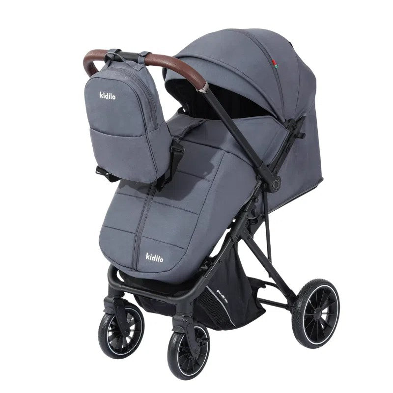 Poussette Valise Réversible Kidilo – Bleu Foncé