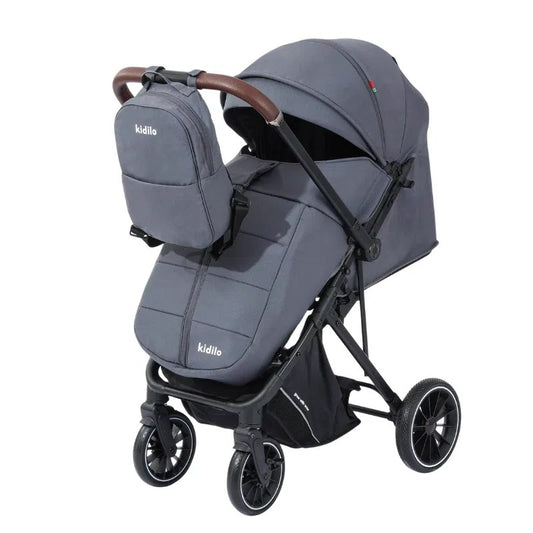 Poussette Valise Réversible Kidilo – Bleu Foncé
