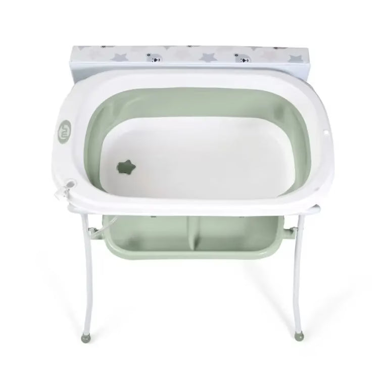 Baignoire Zoe pliable avec table à langer – Verte – Innovaciones MS
