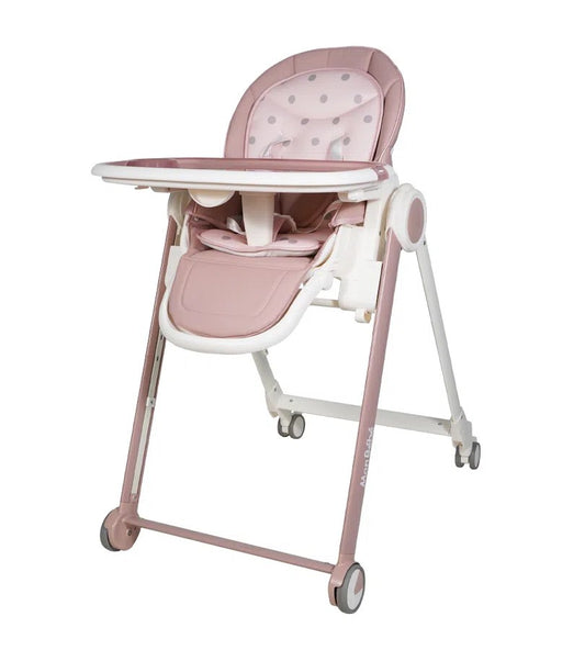 CHAISE HAUTE ÉVOLUTIVE ROSE – MON BEBE