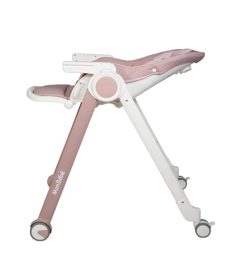 CHAISE HAUTE ÉVOLUTIVE ROSE – MON BEBE