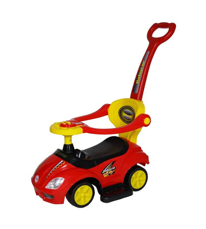 BABY CAR 3 EN 1 CANNE ROUGE/JAUNE – MON BÉBÉ