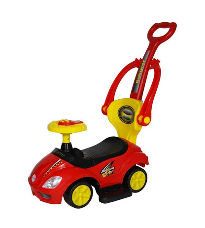 BABY CAR 3 EN 1 CANNE ROUGE/JAUNE – MON BÉBÉ