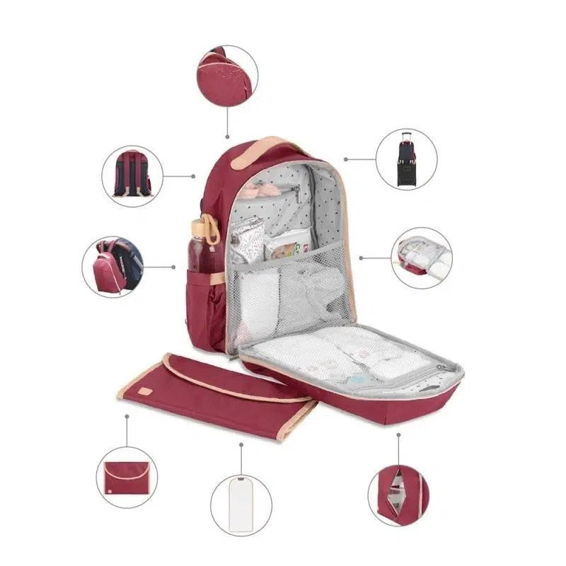 Sac À Dos À Langer Le Pyla Burgundy – Babymoov