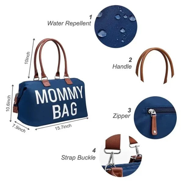 Sac à langer Mommy Bag blanc + 2 Trousses