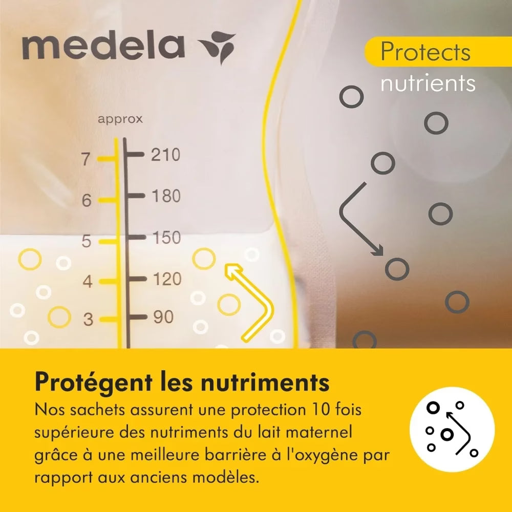 Sachets de conservation pour lait maternel – 50 unités – Medela