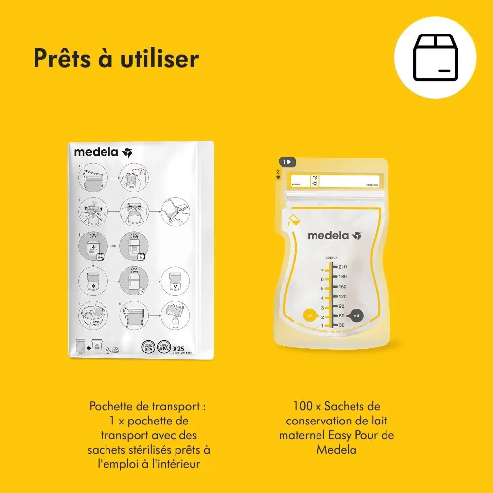 Sachets de conservation pour lait maternel – 50 unités – Medela