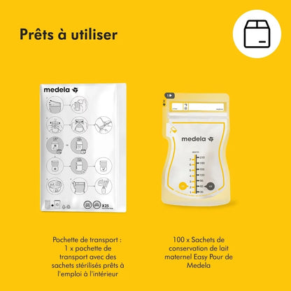Sachets de conservation pour lait maternel – 50 unités – Medela