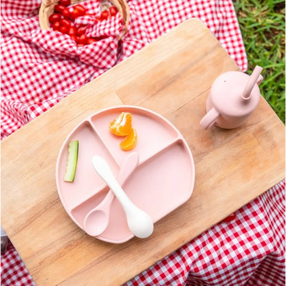YUMMY Set de Comida de Silicona 6M+ – Blush