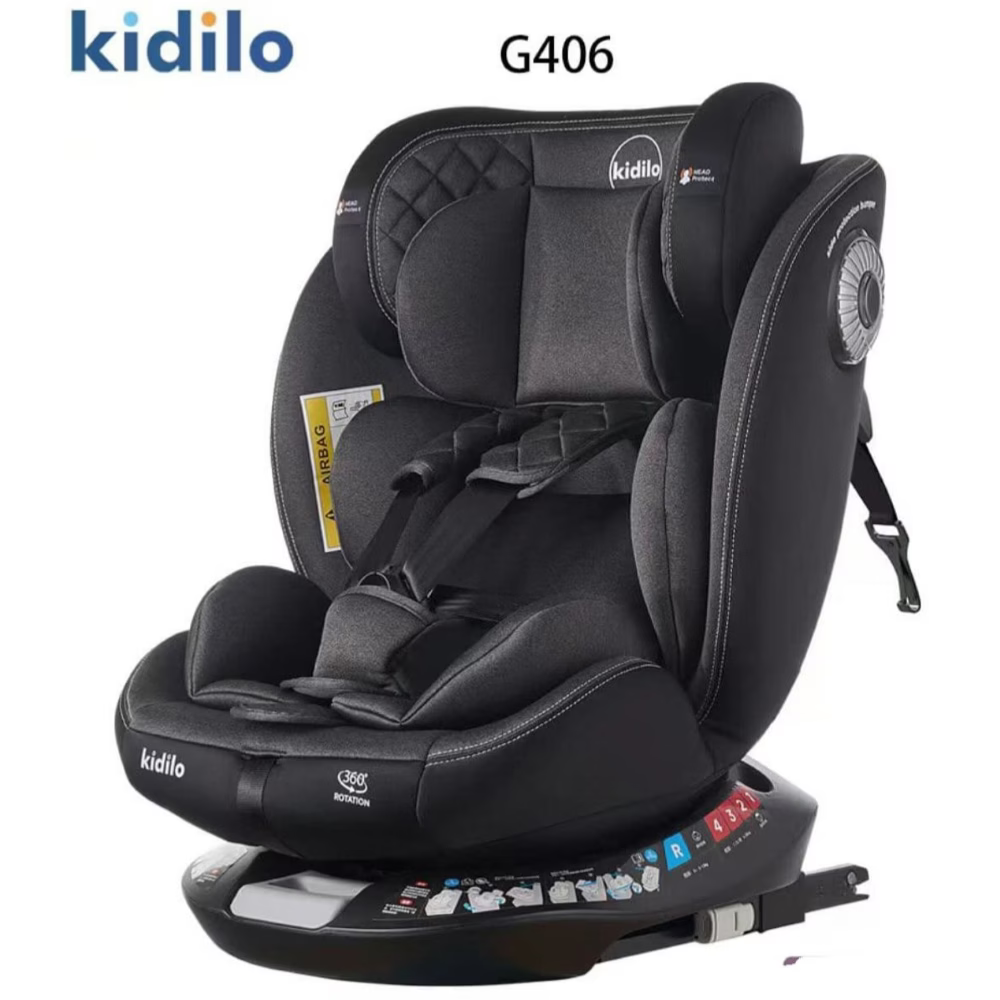 Siège auto isofix avec rotation 360 G406 noir Kidilo