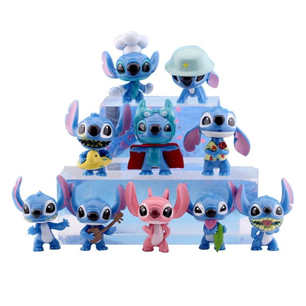 Pack 10 mini figurines Stitch