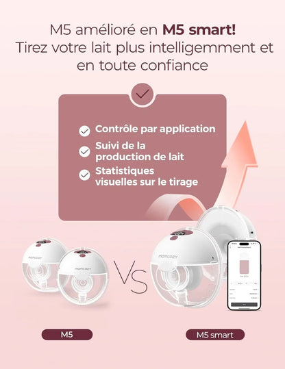 Tire-lait mains libres M5 Smart double Momcozy