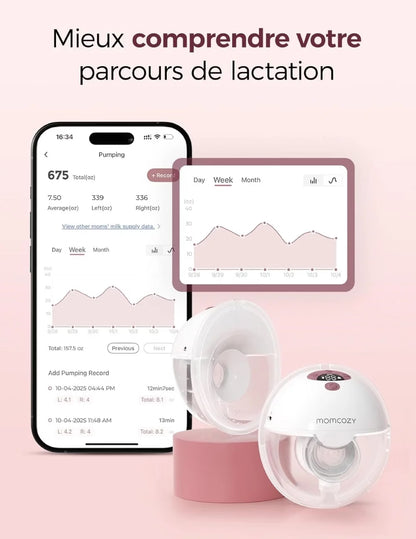 Tire-lait mains libres M5 Smart double Momcozy